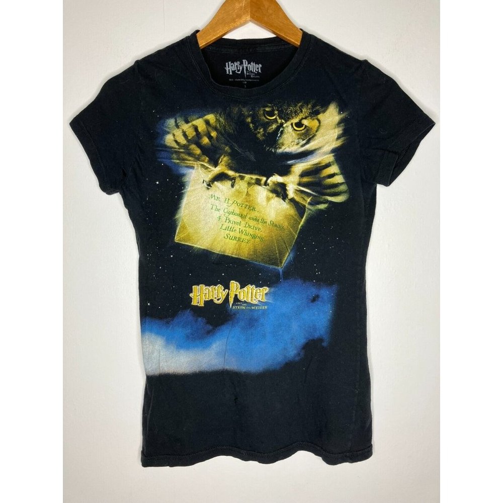Harry Potter and The Deathly Hallows Women's Juniors Small XS Distressed T-Shirt